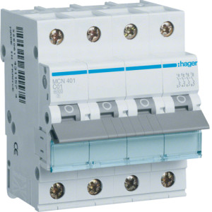 Автоматичний вимикач 4P 6kA C-1A 4M