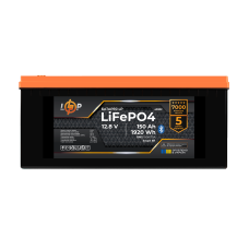 Акумулятор LP LiFePO4 12,8V - 150 Ah (1920Wh) (BMS 150A/75А) пластик Smart BT