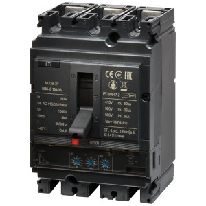 Автоматичний вимикач NBS-E 100/3S 100A (50kA, (0.4-1)In/(1.5-10)Ir) 3P