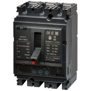 Автоматичний вимикач NBS-E 100/3H 100A (85kA, (0.4-1)In/(1.5-10)Ir) 3P