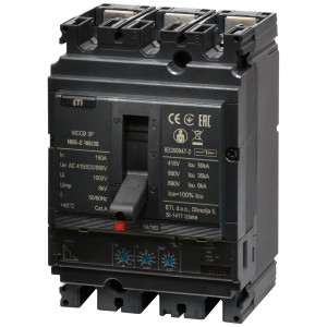 Автоматичний вимикач NBS-E 160/3S 160A (50kA, (0.4-1)In/(1.5-10)Ir) 3P