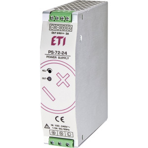 Блок живлення PS-72-24 (Вхід: 100-240V AC/140-340V DC; Вихід: 24-28V DC/75W/3A)