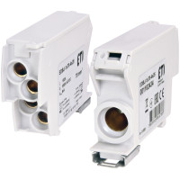 Блок розподільчий EDBJ-1x70-4x25 (192A, 1000V AC/1500V DC, IN: 1x70, OUT: 4x25, сірий)