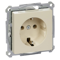 Механізм розетки SHUKO з захисними шторками ,бежевий, Merten System M Schneider Electric MTN2301-0344