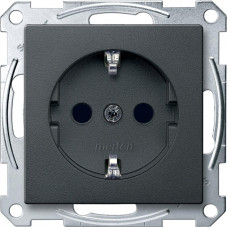 Механізм розетки SCHUKO з захисними шторками,антрацит, 
System M Merten Shneider Electric MTN2300-0414