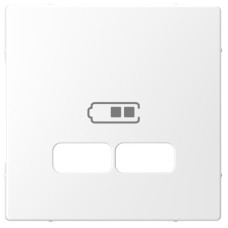 Центральна накладка для USB механізму 2,1А,білий лотос, D-Life Merten, Schneider Electric MTN4367-6035