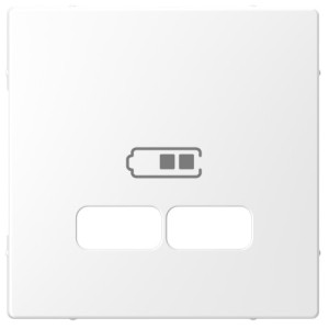 Центральна накладка для USB механізму 2,1А,білий лотос, D-Life Merten, Schneider Electric MTN4367-6035