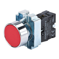 Кнопка NP2-BA42 без підсвітки червона 1NC IP40