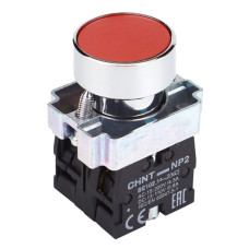 Кнопка NP2-BA45 без підсвітки червона 1NO+1NC IP40