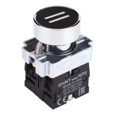Кнопка NP2-BA2365 з маркуванням 1NO+1NC IP40