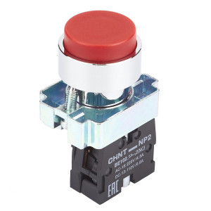 Кнопка NP2-BL42 без підсвітки червона 1NC IP40