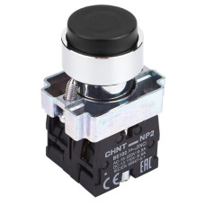 Кнопка NP2-BL21 без підсвітки чорна 1NO IP40