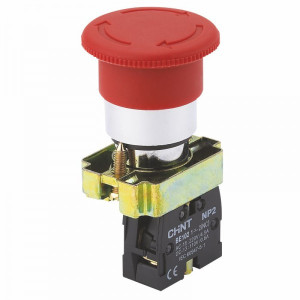Кнопка "Грибок" d30мм із фіксацією NP2-BS445 без підсвітки червона 1NO+1NC IP40