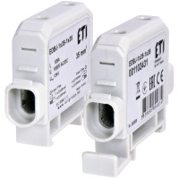 Ввідна силова клема EDBJ-1x35-1x35 (125A, 1000V AC/1500V DC, IN: 1x35, OUT: 1x35, сіра)