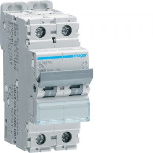 Автоматичний вимикач 2P 10kA D-25A 2M