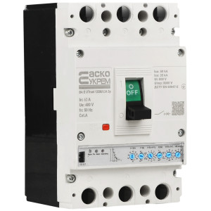 Силовий автоматичний вимикач з електронним розчіплювачем UTrust 125M/63А 3P