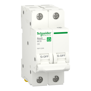 Автоматичний вимикач RESI9 Schneider Electric 6 А, 2P, крива С, 6кА
