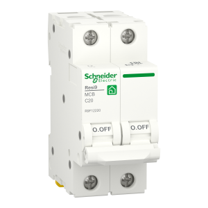 Автоматичний вимикач RESI9 Schneider Electric 20 А, 2P, крива С, 6кА