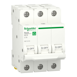 Автоматичний вимикач RESI9 Schneider Electric 16 А, 3P, крива С, 6кА