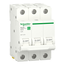 Автоматичний вимикач RESI9 Schneider Electric 25 А, 3P, крива С, 6кА