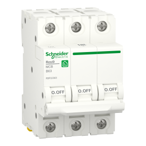 Автоматичний вимикач RESI9 Schneider Electric 63 А, 3P, крива В, 6кА