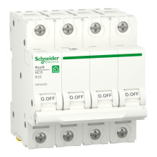 Автоматичний вимикач RESI9 Schneider Electric 25 А, 4P, крива В, 6кА