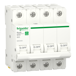 Автоматичний вимикач RESI9 Schneider Electric 63 А, 4P, крива В, 6кА