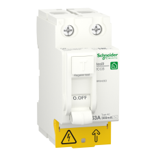 Диференційний вимикач навантаження RESI9 Schneider Electric 63 A, 300 мA, 2P, тип АС