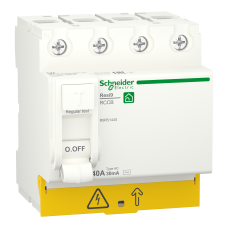 Диференційний вимикач навантаження RESI9 Schneider Electric 40 A, 30 мA, 4P, тип АС