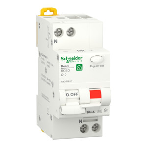 Диференційний автоматичний вимикач RESI9 Schneider Electric 10 А, 10 мA, 1P+N, 6кA, крива С, тип А