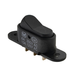 Перемикач 1 клав. Чорний KCD1-13-102 B/B  ON-ON