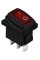 Перемикач 1 клав. вологозах. червоний з підсвічуванням KCD1-2-101NW R/B  220V