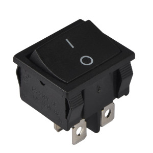 Перемикач 1 клав. чорний KCD1-6-201 B/B