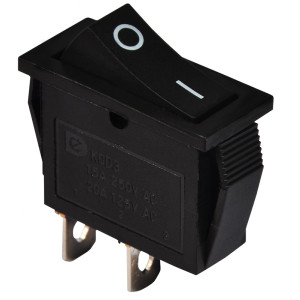 Перемикач 1 клав. чорний без фіксації KCD3-111