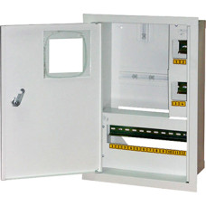 Корпус e.mbox.stand.w.f1.16.z металевий, під 1-ф. лічильник, 16 мод., що вбудовується, з замком