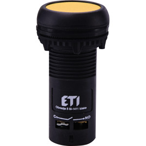 Кнопка моноблочна заглиблена ECF-11-Y (1NO+1NC, жовта)