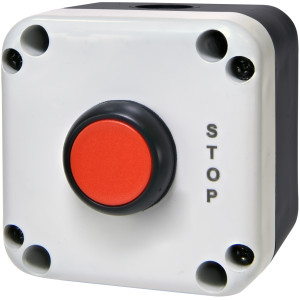 Кнопковий пост 1-модул. ESB1-V2 (Standart, "STOP", червона)