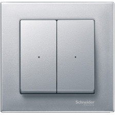 Клавіша для модуля 2 кнопкового вимикача, алюміній,  Merten System M Schneider Electric MTN625260