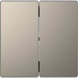 Подвійна клавіша, нікель, MERTEN D-Life Schneider Electric MTN3400-6050