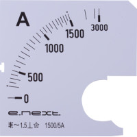 Шкала до амперметра щитового e.meter72.a1500.scale АС 1500А 72х72мм