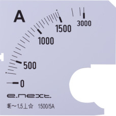 Шкала до амперметра щитового e.meter72.a1500.scale АС 1500А 72х72мм