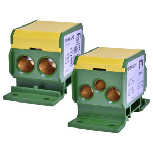 Блок розподільчий EDBM-6/PE (192А, 1500V AC/DC, OUT: 1x4-70; 2x4-50; 1x4-25)