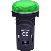 Лампа сигнальна LED матова ECLI-22-024C-G 24V AC/DC (зелена)*