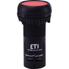 Кнопка моноблочна заглиблена ECF-10-R (1NO, червона)