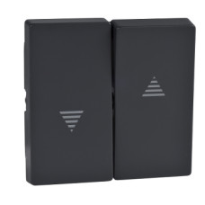 Клавіша подвійна для вимикача  жалюзі, антрацит, Merten System M Schneider Electric MTN435514