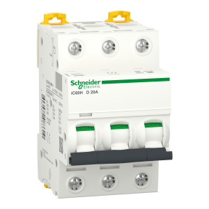 Автоматичний вимикач Acti9 IC60H  3P, 20А, крива D Schneider Electric A9F85320