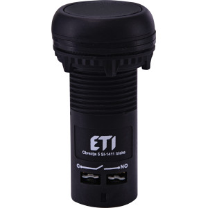 Кнопка моноблочна заглиблена ECF-10-C (1NO, чорна)