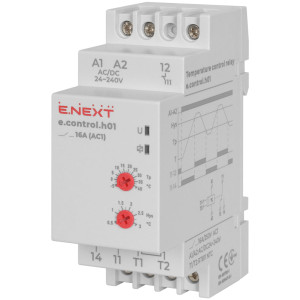 Реле контролю температури e.control.h01, 16A, АС/DC 24-240, -5…+40 °С