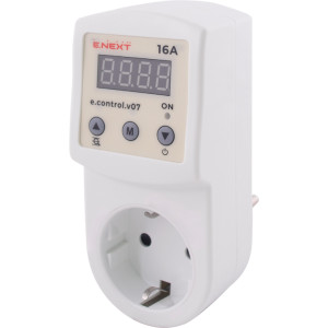 Реле контролю напруги однофазне розеточне e.control.v07
