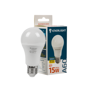 Лампа світлодіодна ENERLIGHT A60 15Вт 3000K E27